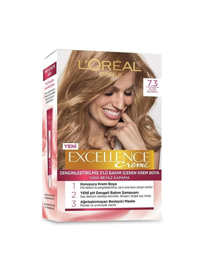 Loreal Excell 7 3 Altın Kumral Saç Boyası