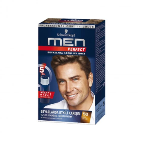 Schwarzkopf Men Perfect Saç Boyası 50 Açık Kahve