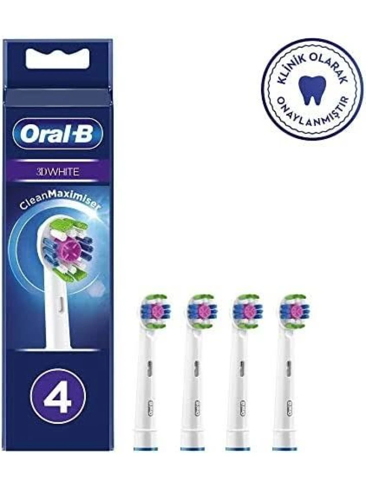 Oral B Şarjlı Diş Fırçası Yedek Başlık 4 lü 3D White