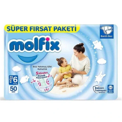 Molfix Bebek Bezi 4 Numara 76 lı