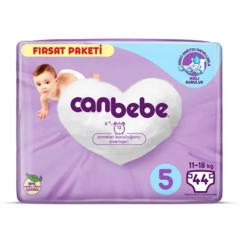 Canbebe Bebek Bezi 5 Beden Junior 11-18 Kg 40Lı Fırsat Paketi