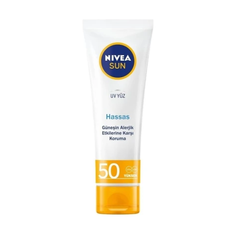 Nivea Sun Hassas Yatıştırıcı Spf50 Güneş Koruyucu Yüz Kremi 50 Ml