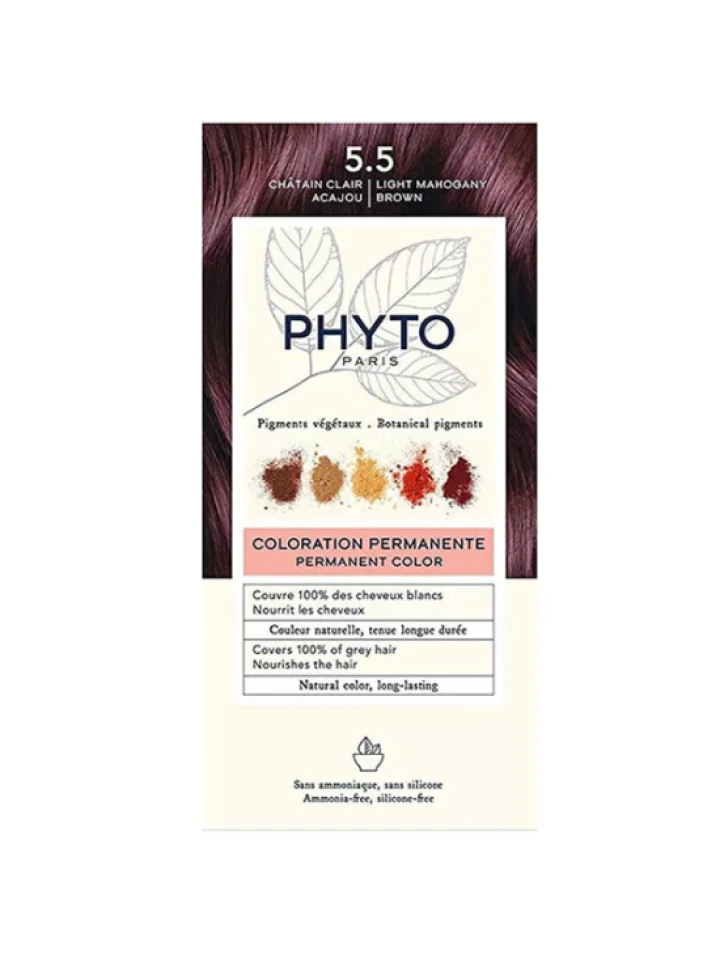 Phyto Phytocolor Bitkisel Saç Boyası 5 5 Açık Kestane Akaju