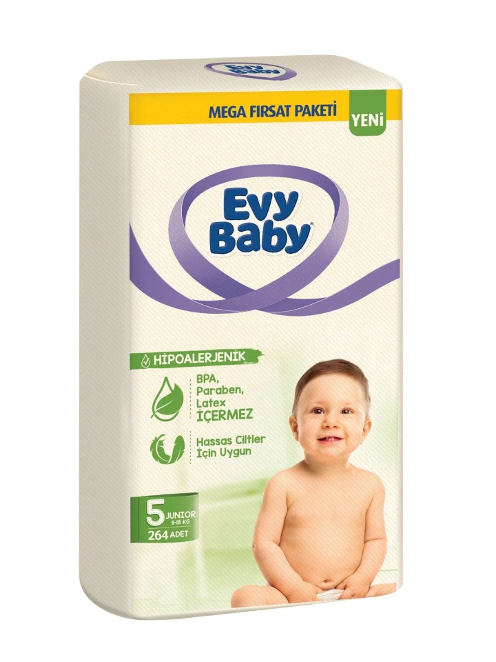 Evy Baby 5 Numara Ekonomik Paket Bebek Bezi 22 Adet