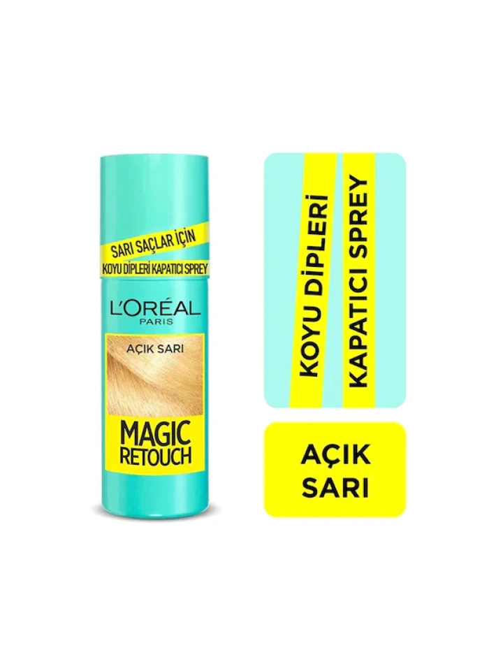 Loreal Magıc Retouch AE75  9 3 Beyaz Kapatıcı Sprey Açık Sarı
