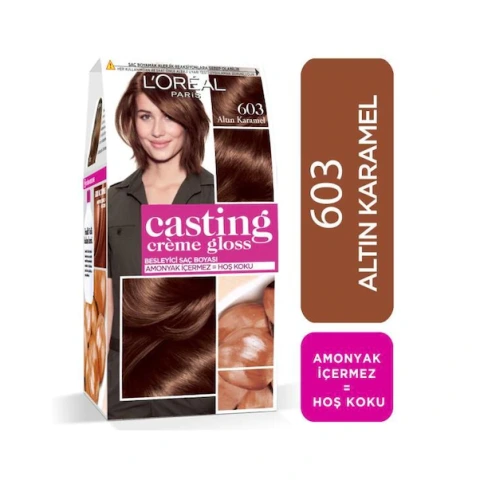 Loreal Casting Creme Gloss TR 603 Choco Macaroon Altın Karamel Saç Boyası