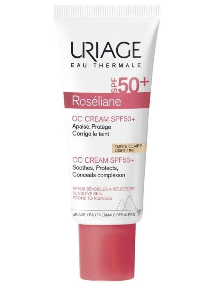 Uriage Roseliane Cc Cream Spf 50  Kızarıklığa Eğilimli Olan Hassas Ciltler Için Güneş Kremi 40 ML
