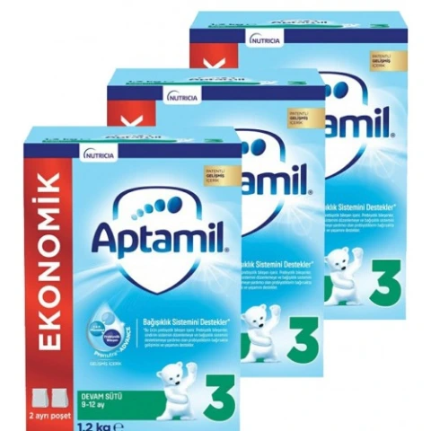 Aptamil 3 Devam Sütü Yeni Formül 1200 gr 3 Adet