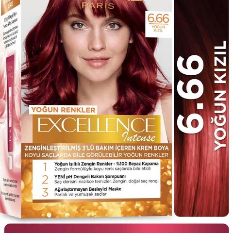 Loreal Excell Intense 6 66 yoğun Kızıl Saç Boyası