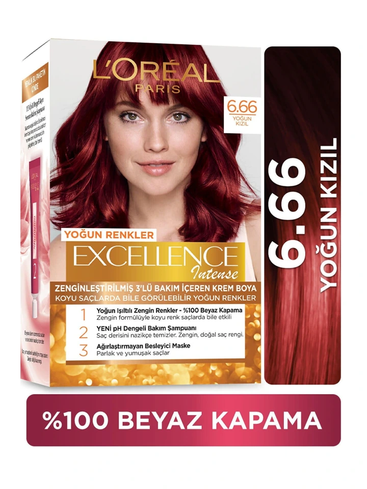 Loreal Excell Intense 6 66 yoğun Kızıl Saç Boyası