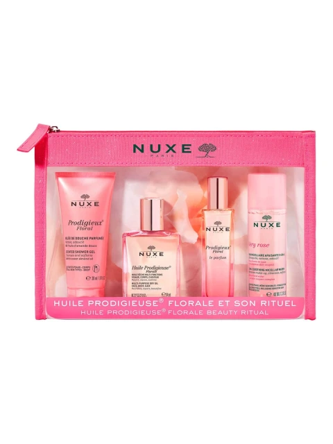 Nuxe  Prodigieuse Florale Beauty Ritual Seyahat Kiti  Duş Jeli  Kuru Yağ  Parfüm  Multi Correction Krem