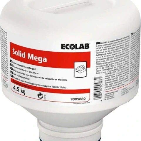 Ecolab Solid Mega - Orta ve Sert Sularda Etkili, Süper Konsantre, Katı Bulaşık Makinesi Deterjanı