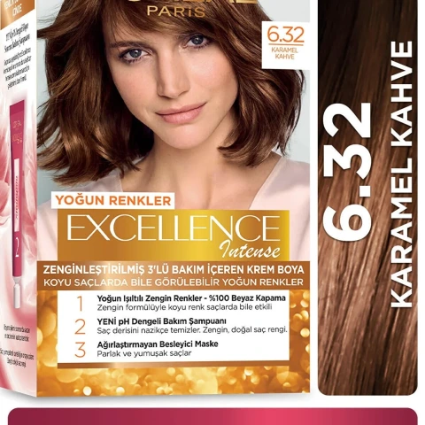 Loreal Excell 6 32 Karamel Kahve Saç Boyası