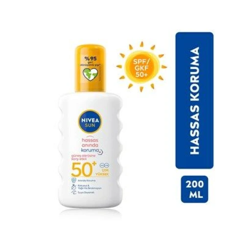 Nivea Sun Hassas Koruma Yatıştırıcı Güneş Spreyi Spf 50 200 Ml