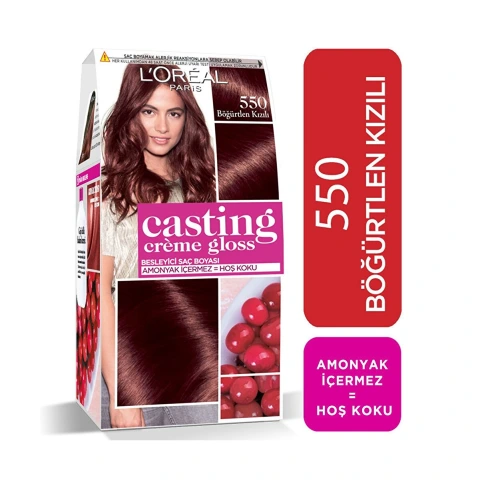 Loreal Casting Creme Gloss TR 550 Acajou Böğürtlen Kızılı Saç Boyası