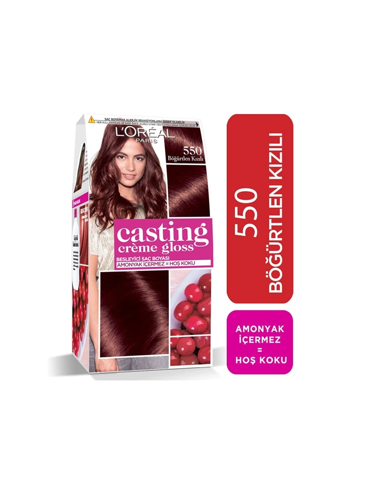 Loreal Casting Creme Gloss TR 550 Acajou Böğürtlen Kızılı Saç Boyası