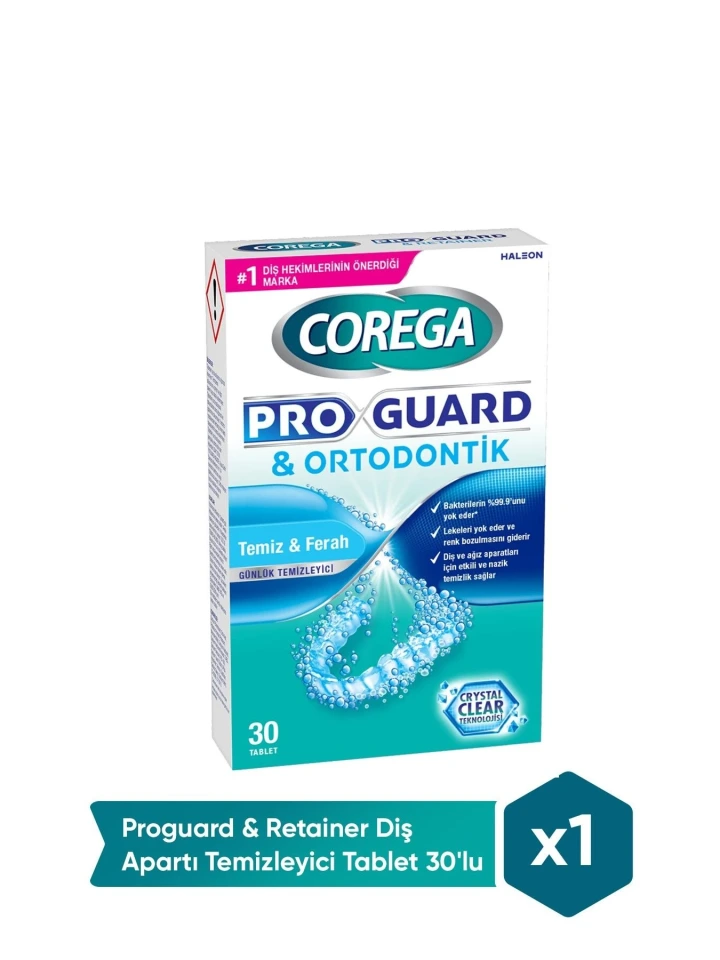 Corega Proguard Retainer 30'lu Temizleyici Tablet
