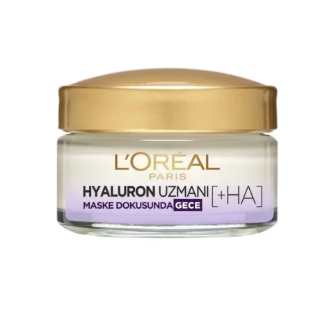 Loreal Paris Nemlendirici Gece Kremi Hyaluron Uzmanı Cilt Dolgunlaştıran 50 ml