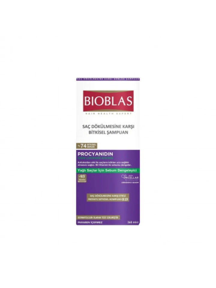 Bioblas Procyanidin Yağlı Saçlar İçin Dengeleyici Dökülme Karşıtı Şampuan 360 ml