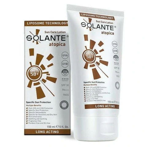 Solante Atopik Ciltler İçin Spf 50 150 ML Renkli Güneş Kremi