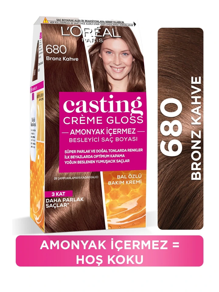 Loreal Casting Creme Gloss TR 680 Choco Mocaccino Bronz Kahve Saç Boyası