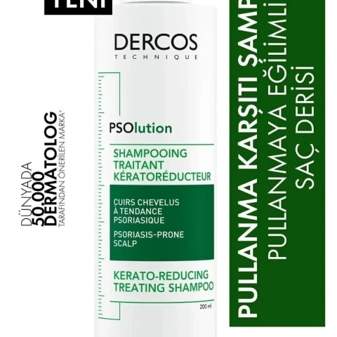 Vichy Dercos Psolution 200 ml Pullanmaya Karşı Soyucu Etki Gösteren Şampuan