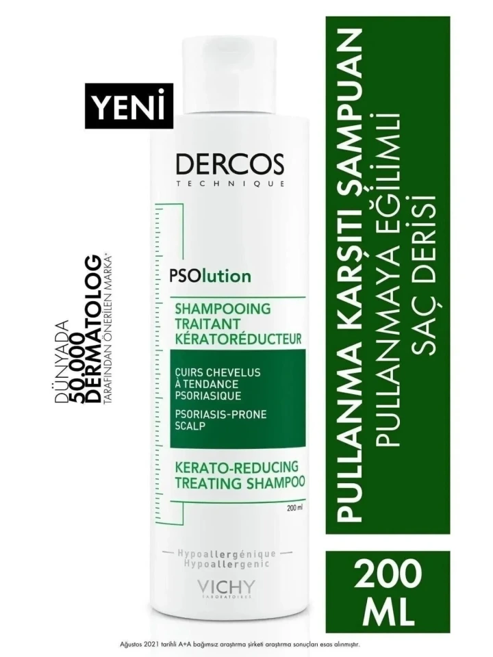 Vichy Dercos Psolution 200 ml Pullanmaya Karşı Soyucu Etki Gösteren Şampuan