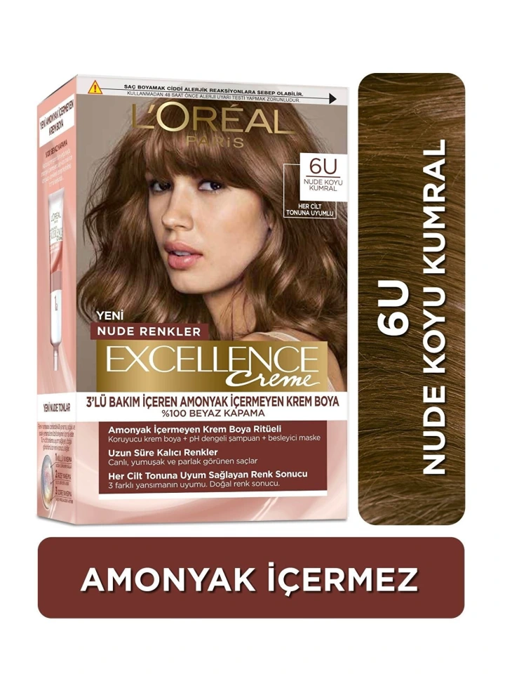 Loreal Excell Nude Drk Blond 6U Koyu Kumral Saç Boyası