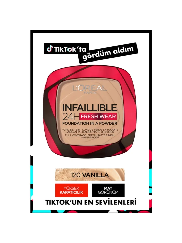 Loreal Paris Infaillible 24H Fresh Wear 120 Vanilla Pudra Fondöten