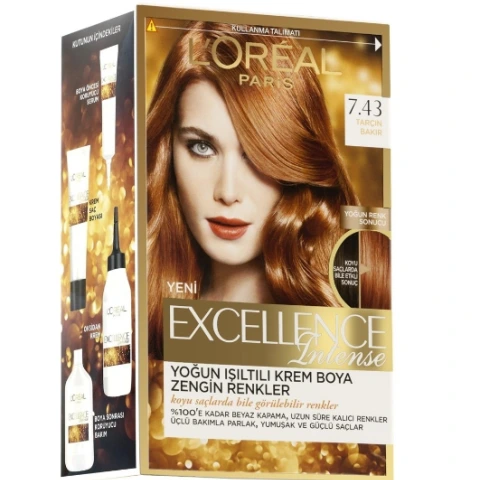 Loreal Excell Intense 7 43 Tarçın Bakır Saç Boyası