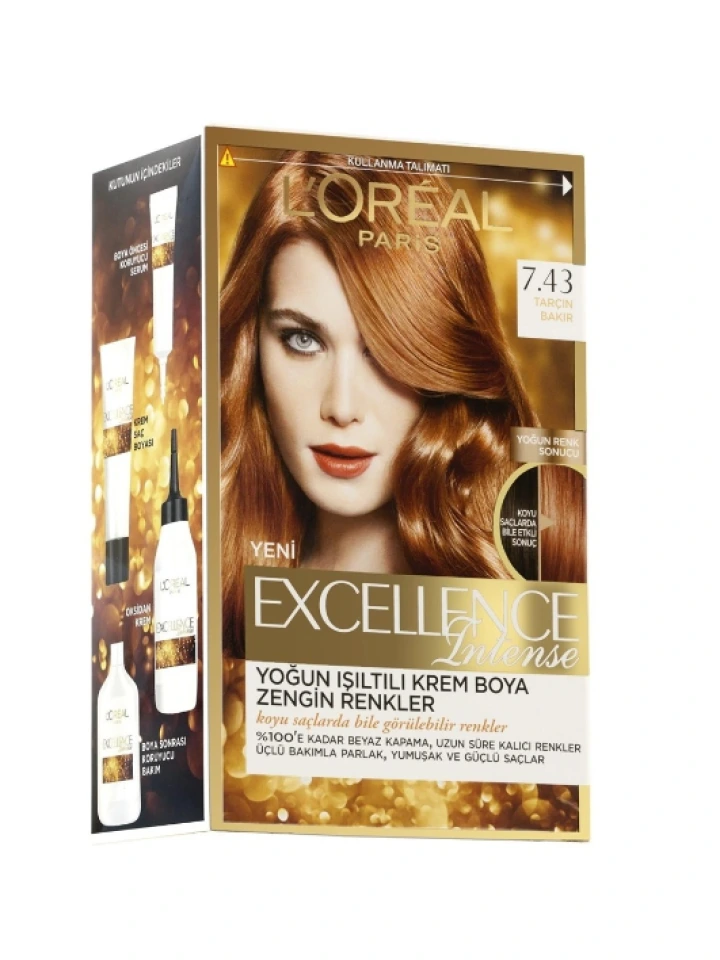 Loreal Excell Intense 7 43 Tarçın Bakır Saç Boyası