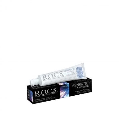 Rocs Sensation Parlaklık ve Beyazlatıcı Diş Macunu 74 gr