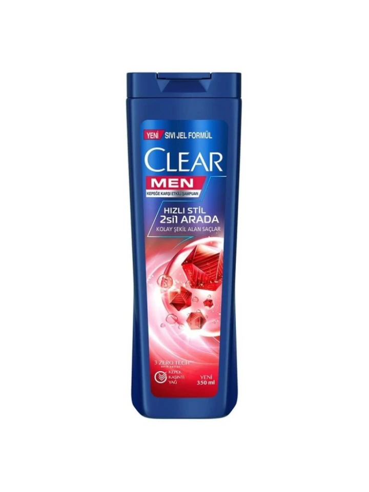 Clear Men Hızlı Stil 2in 1 Kepek Karşıtı Şampuan 350 Ml
