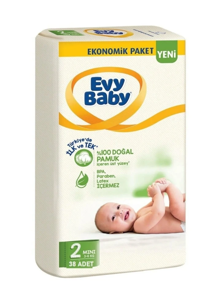Evy Baby 3 Numara Ekonomik Paket Bebek Bezi 34 Adet