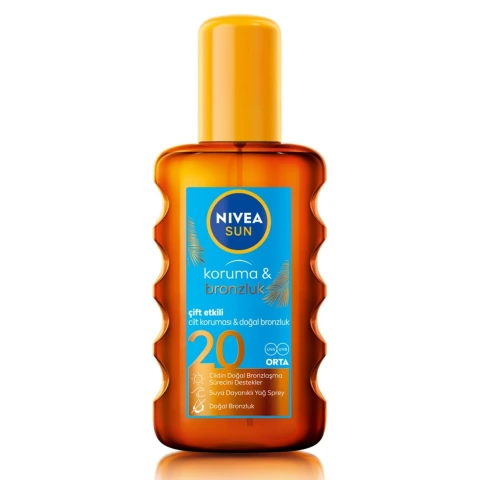 Nivea Koruma ve Bronzluk Güneş Yağı SPF 20 200 ML