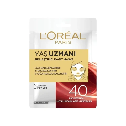 Loreal Paris Yaş Uzmanı 40 Sıkılaştırıcı Kağıt Maske 30 gr