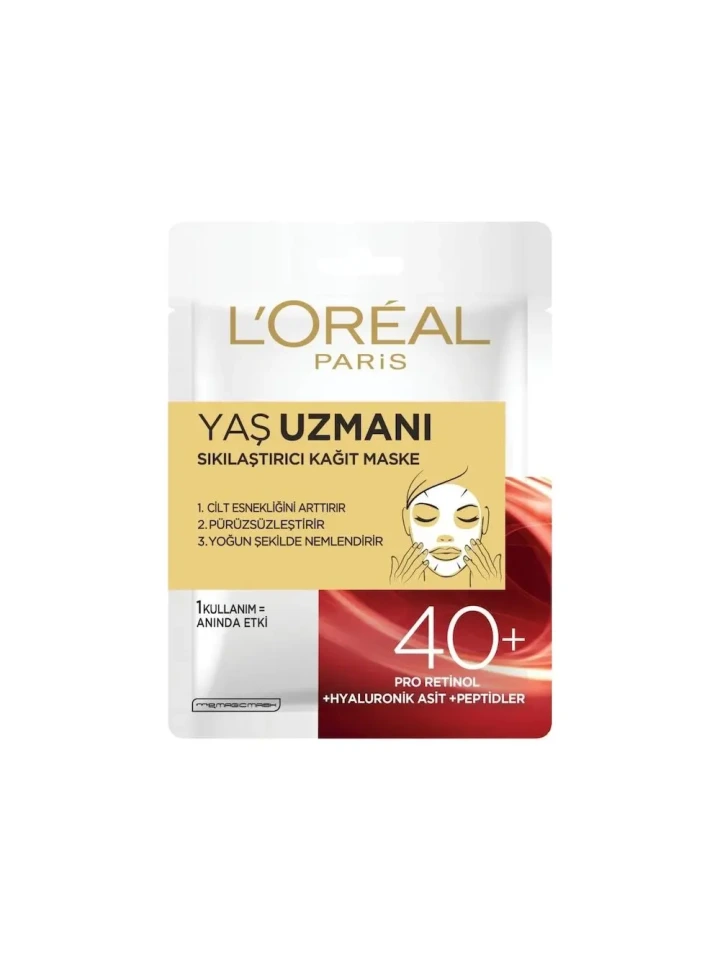 Loreal Paris Yaş Uzmanı 40 Sıkılaştırıcı Kağıt Maske 30 gr