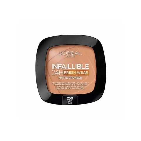 Loreal Paris Infaillible Fresh Wear No:250 Light Clair Bronzlaştırıcı Pudra
