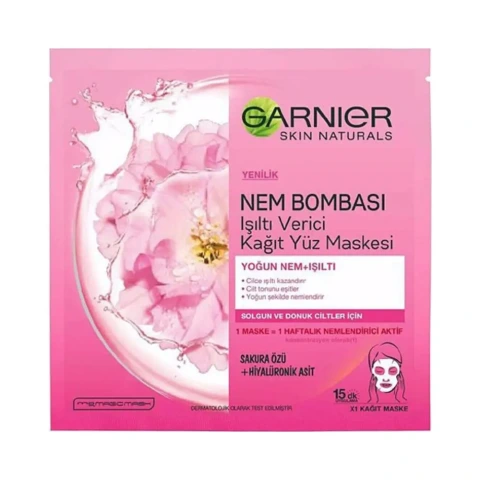 Garnier Kağıt Maske Işıltı Verici Sakura