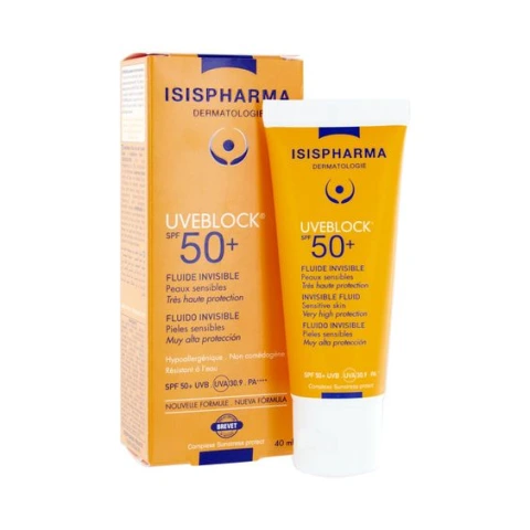 Isispharma Uveblock Invisible Fluid Spf 50 40 ML Hassas Ciltler için Güneş Koruyucu