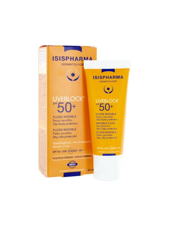 Isispharma Uveblock Invisible Fluid Spf 50 40 ML Hassas Ciltler için Güneş Koruyucu