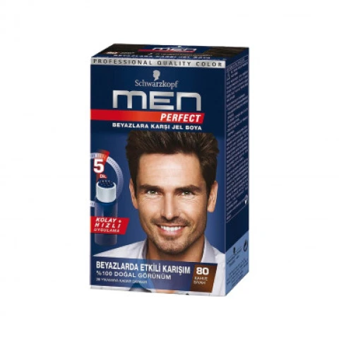 Schwarzkopf Men Perfect Saç Boyası 80 Kahve Siyah