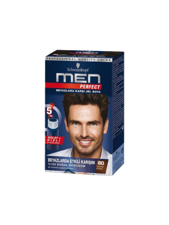 Schwarzkopf Men Perfect Saç Boyası 80 Kahve Siyah