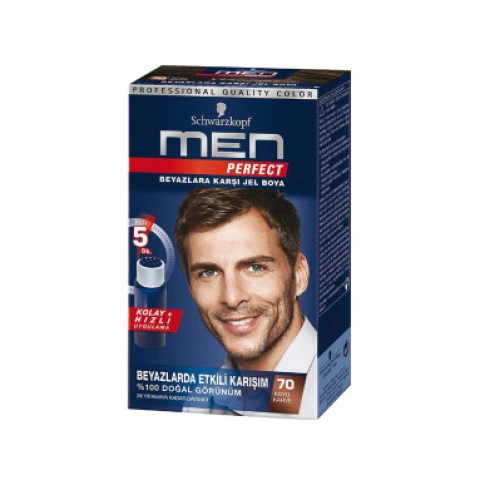 Schwarzkopf Men Perfect Saç Boyası 70 Koyu Kahve