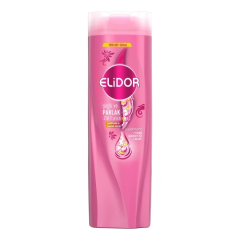 Elidor Güçlü ve Parlak 2in 1 Şampuan 400 Ml