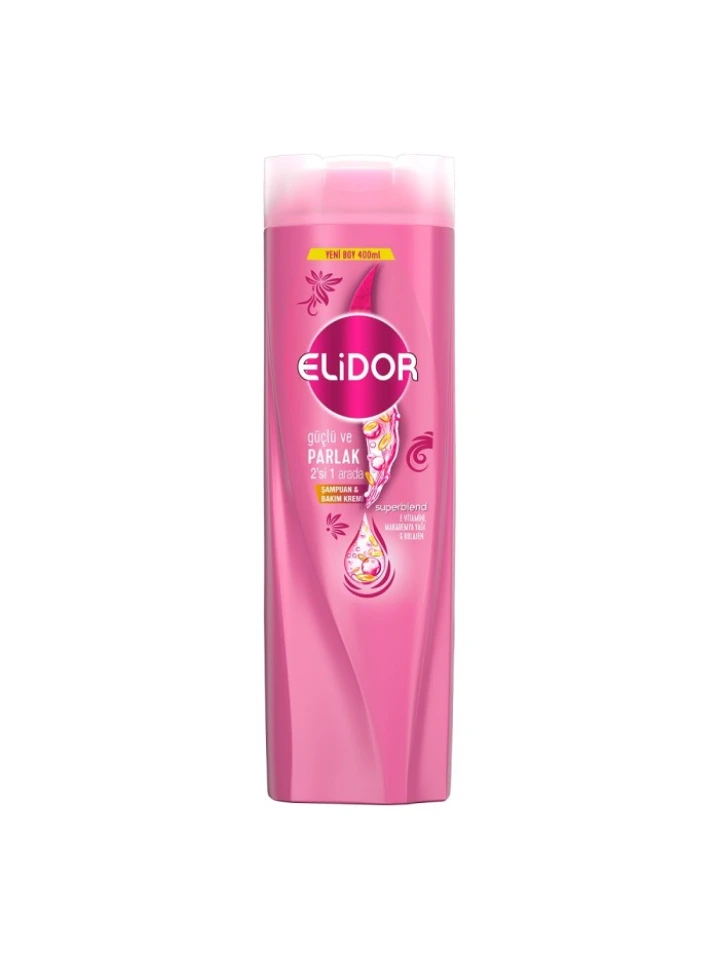 Elidor Güçlü ve Parlak 2in 1 Şampuan 400 Ml