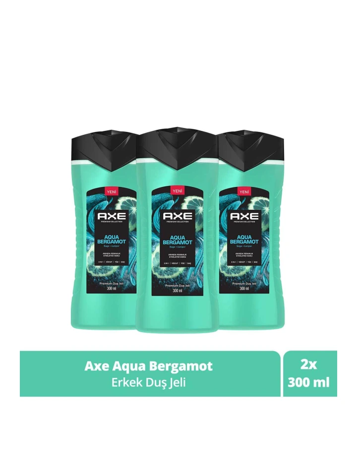 Axe Premium Collection Duş Jeli 3 in 1 Aqua Bergamot 300 ml